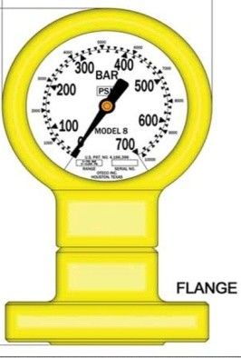 Китай Pressure Gauge,  model 6 (F), 2.06x350 Bar R24 Flange for 3PN 1600 LG UPETROM high pressure mud pumps поставщик