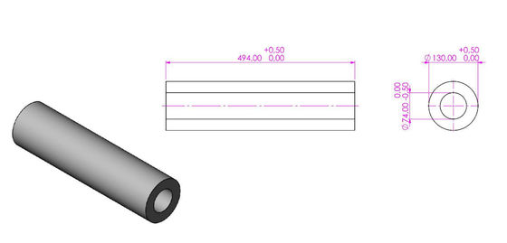 Материал Печать соска AISI 1045, длина 494 мм, OD 130MM, ID74MM поставщик