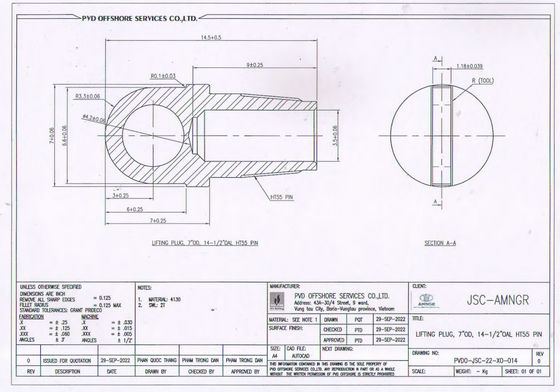 НТ55 R3 Защитная резьбовая пробка с подъемной скобой 7" НАРУЖ. ДИАМ. X 14-1/2" ОБЩ. ДЛИНА HT55 ПОДЪЕМНАЯ ПРОБКА поставщик
