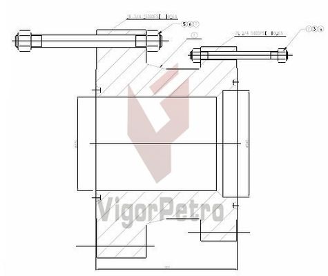 Фланцевый адаптер 18-3/4" 15K X 21-1/4" 5K с кольцевыми прокладками, шпильками и гайками с покрытием. Монограмма API 16A/6A поставщик