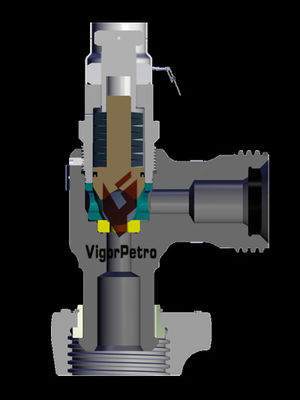 Предохранительный клапан высокого давления (PRV) пружинного типа 2"/3" Фиг. 1502 5000PSI/10000PSI/15000PSI для стандартных или кислых сред поставщик