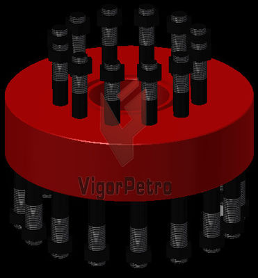 13 5/8" 10000# RTJ X 13 5/8" 5000# RTJ ДВОЛЬНЫЙ АДАПТЕР С ДВОМЫМ ПЛАНЖОМ C/W ЦИНКОВОЙ ПЛАТИРОВАННЫЙ B7 STUDS & 2H NUTS, API 16A, H2S, T поставщик