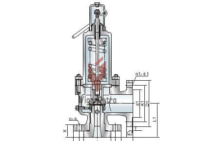 Предохранительный клапан общего назначения A44 1" 300# RF вход x 2" 150# RF выход с рычагом поставщик