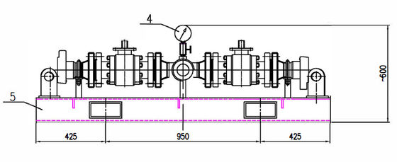 2 BALL VALVE Oil & Gas Manifold 1440 PSI WITH 3" FIG 602 INLET AND OUTLET CONNECTION поставщик