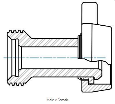 Интегральный кроссоверный адаптер, 5 " фиг 1502 мужской суб х 2 " фиг 1502 женский суб c/w LUG NUT поставщик